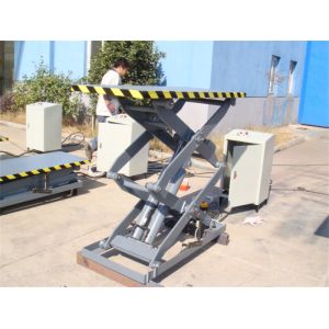 Cheap 1T,2THydraulic Scissor Lift Platform With Safety Toe Guard For Unloading Goods From Truck for sale