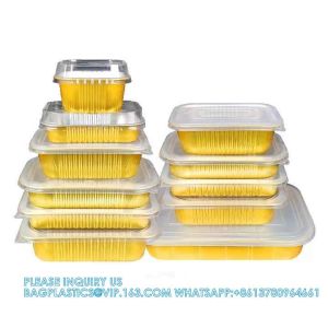 2200ml/4.85LB, Sturdy Aluminum Foil Pans With Lids For Cooking, Baking,