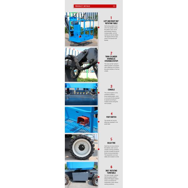 High Quality Hydraulic Lift Table Self Propelled Lifting Platform Telescopic Boom Lift Aerial Work Platform