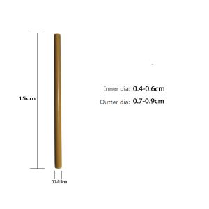 Cheap Personalized Bamboo Drinking Straws For Cocktail Party 15cm for sale