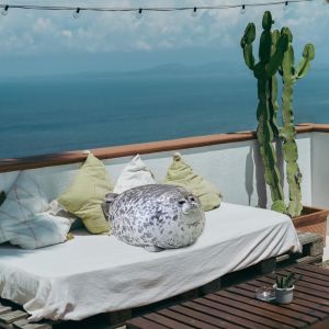 MerryXD Chubby Blob Seal Pillow,Stuffed Cotton Plush Animal Toy Cute Ocean