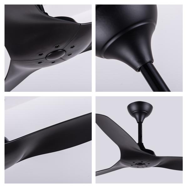ABS Blade American Ceiling Fans Living Room Black 52 Inch Ceiling Fan