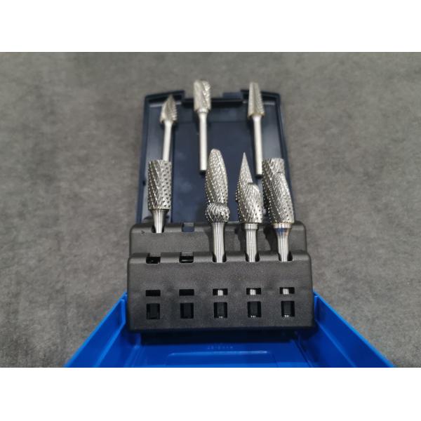 Quality CUSTOMIZED TUNGSTEN CARBIDE DEBURRING TOOL/ROTARY BURR SET SLIVER COLOR wholesale