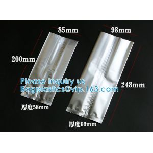 Kraft Paper Side Gusset Bag Open Top Heat Sealing For Snack Cookie Tea Take Out