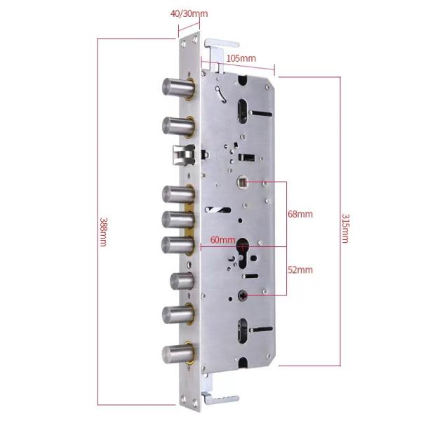 Stainless Steel Smart Mortise Lock With Digital Finger Print Key Card