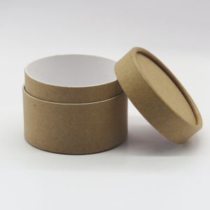 Oval Luxury Kraft Paper Cylinder Tube Box Packaging For Loose Tea with UV
