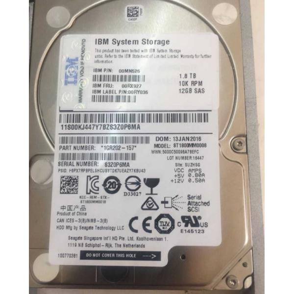 Cheap 00RX927 00RY036 Server Hard Disk 1.8T 10K SAS 2.5 V3500 V3700 1 Year Warranty for sale