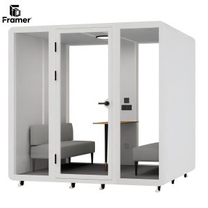 China Customizable Soundproof Office Pod Modular Private Work Booth Adjustable on sale