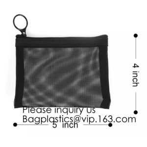 Multipurpose Nylon Mesh Cosmetic Bag Makeup Travel Cases Pencil Case Travel