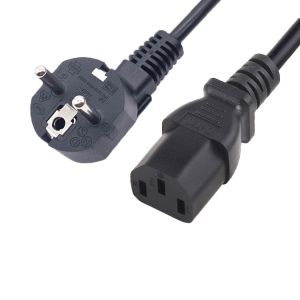 16A 250V Korea Power Cord C5 C13 Male To Female Laptop 3 Pin Plug Extension