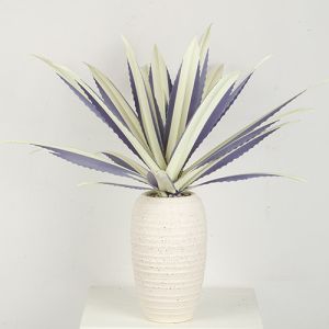 Flexible Glue Artificial Agave Americana With Purple Side