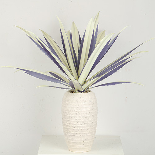 Quality Flexible Glue Artificial Agave Americana With Purple Side wholesale