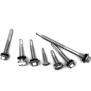 Metric measurement system DIN standard hex flange self-drilling screw with EPDM