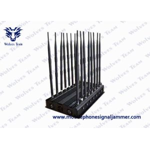 Remote Control Mobile Phone Signal Jammer Full Bands 16 Antennas With AC Adapter
