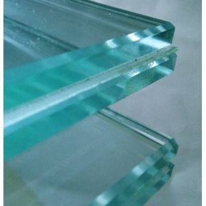 Polished Edge Clear Laminated Tempered Glass Customized