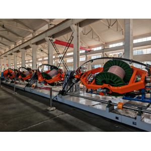 1000mm 1+6 PLC Control Cable Laying Up Machine For Physical Foam Coaxial Wire