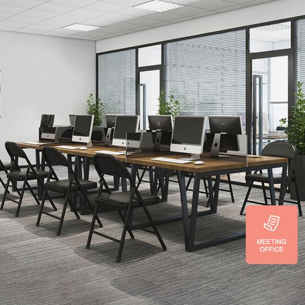 Hospital Living Room Stackable Folding Dining Chair with Colorful Soft PU Leather