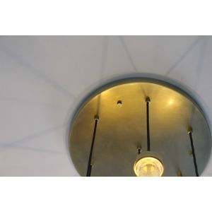 Rain Round Copper Crystal Chandelier Lamp with Adjustable Lord Demension D 120cm