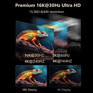 Alvin's 3.3ft TB5 Cable: 120Gbps/240W/16K, TB4/3/USB4 Certified