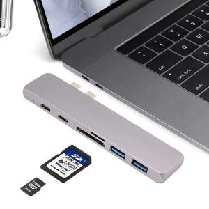 USB C HUB Adapter, Type C Hub Mac Pro Adapter Dongle for 2016/2017 MacBook Pro