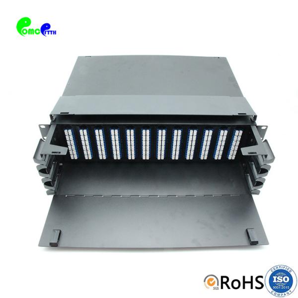Quality FTTH 19" 3U ODF Patch Panel 288F ODF Rack Mount Fiber Patch Panel Splicing Type wholesale