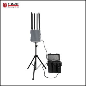 6-Antennas Waterproof Outdoor Fixed Anti-Drone Signal Jammer with Tripod