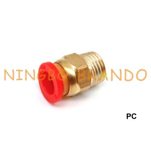 China PC Male Straight Push In Pneumatic Hose Fitting 1/8 1/4 3/8 1/2 M5 M6 on sale