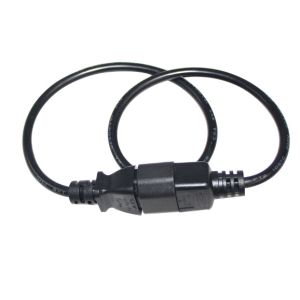 Black IEC320 C13 To C14 SJT Power Extension Cord 3FT Fast Charging Data Cable