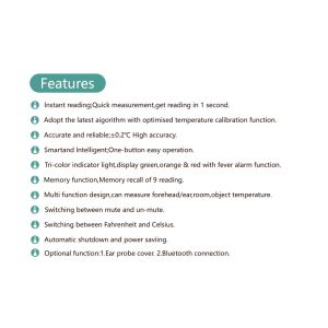 Contactless Infrared Forehead Thermometer Multi Function For Hospital