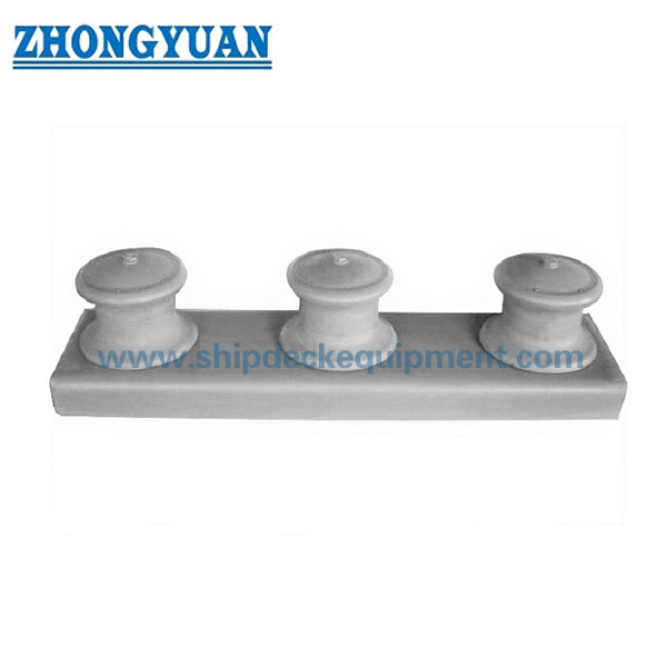 JIS F 2014 Steel Plate Fabricated Rollers Open Type 3 Rollers Shipside Fairlead