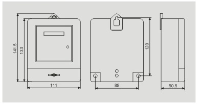 Simple Structure Single Phase KWH Meter For Home Low Power Consumption