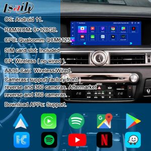 Lsailt Wireless CarPlay Android Interface for Lexus GS200t GS450H 2012-2021 With