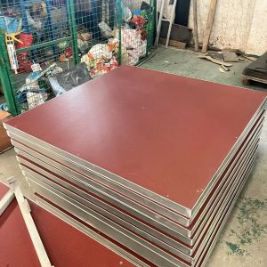 Adjustable Portable Stage Platform Modular System Square Red Finish Aluminum