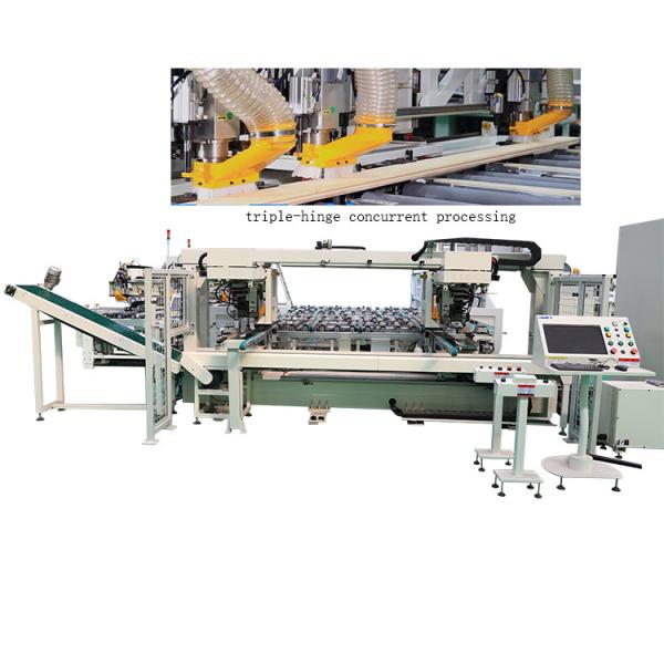 Automated Wood Door Cutting Machine Lock Hinge Cnc Router Machine For Membrane