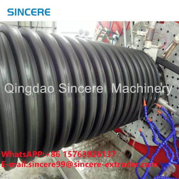 Reinforced HDPE Spiral Pipe Extrusion Line Winding Corrugated Pipe Machine