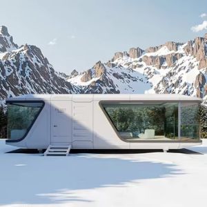 China Intelligent System Space Capsule Room With Balcony Luxury Design Prefabricated Apple Cabin House on sale