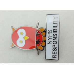 NYPS promotional lapel pins By Iron Stamped With Safety Pin And Epoxy