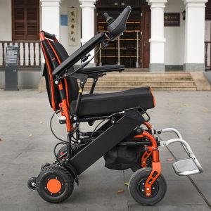 Brushless Motor Foldable Power Wheelchair 100KG Load Lightweight