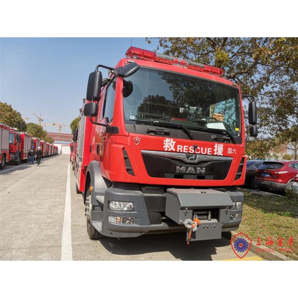MAN Chassis 4x2 Drive 213Kw Emergency Rescue Firefighting Vehicle With Crane