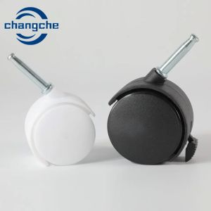 Plastic Furniture Castors Wheels With 4mm Mounting Plate Thickness