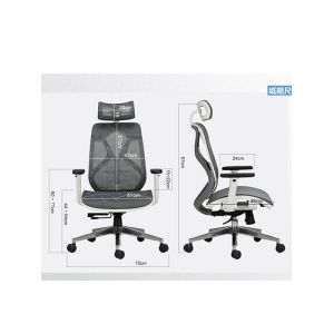 ODM Lumbar Support Mesh Seat Office Chair For Director Manager Leatherette Back