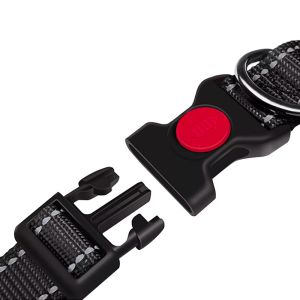 Reflective Adjustable Basic Simple Nylon Dog Collars With Locking Buckle