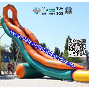 Summer Pool Inflatable Water Games With Slide , Adventure Inflatable Water