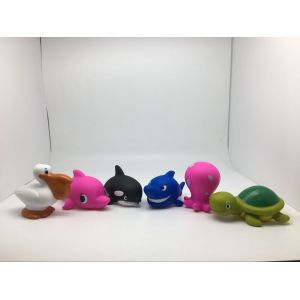 China Kids Sea Animal Rubber Bath Toys Squirting Colorful Eco Friendly ATBC-PVC on sale