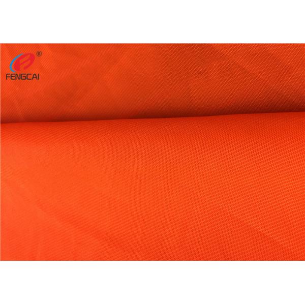 Orange Color 100% Polyester Police Uniform Fluorescent Material Fabric