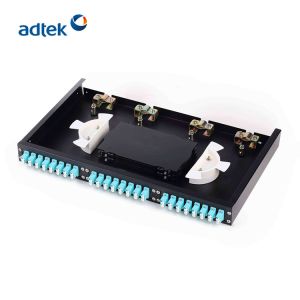 19 Inch 1U 24 Port Fiber Optic Patch Panel For Telecommunication Networks