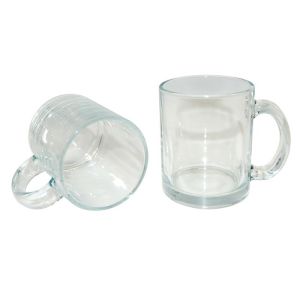 Coated Clear And Frosted Sublimation Glass Mug 11oz Smooth Finish