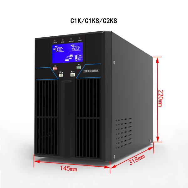 Quality Pure Sine Wave  800W High Frequency Online UPS 1KVA Black Color wholesale