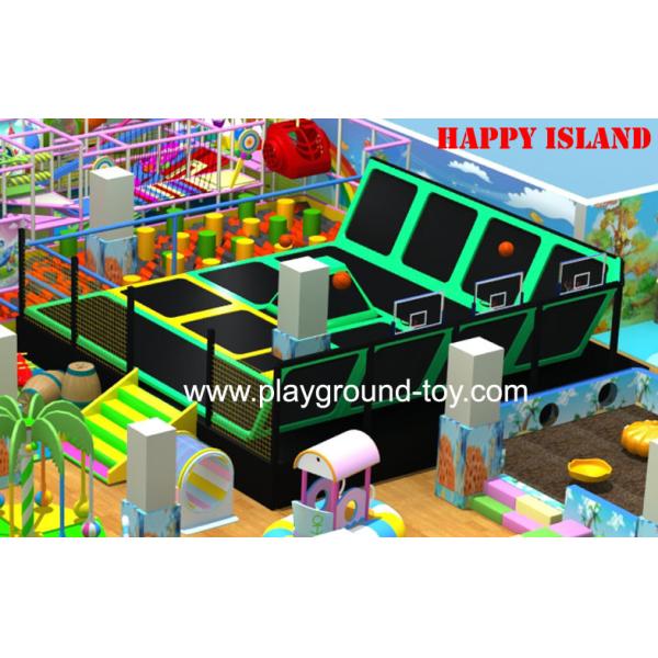 Indoor Trampoline For Kids , Trampoline With Enclosure Jumping Products For