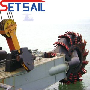 Diesel Engine Wheel Bucket Dredger with Water Flow Meter and Rexroth Hydraulic